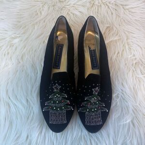 Karen Scott Black Christmas detailing flats 9